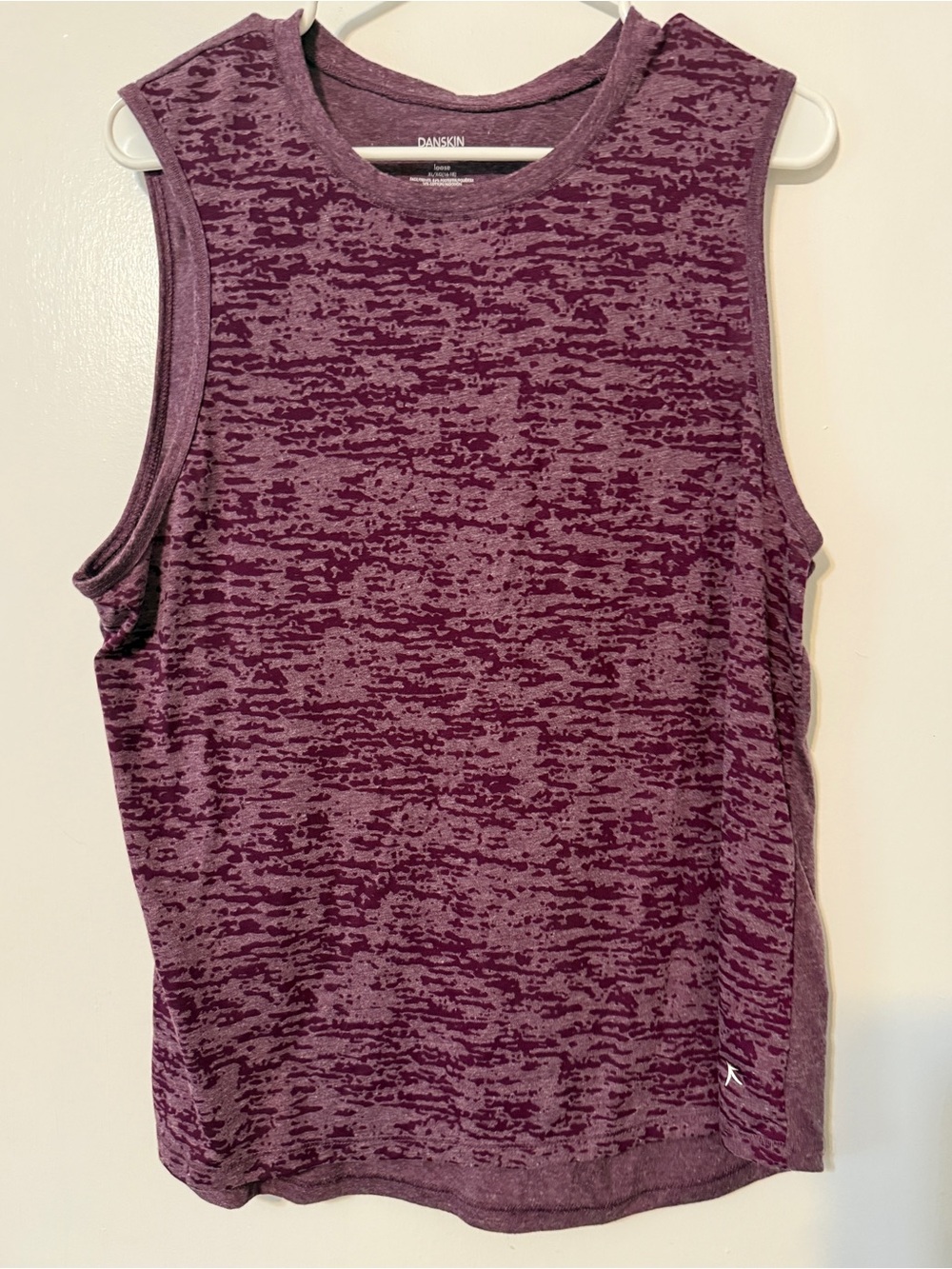 Danskin Now Plum Marbled Muscle Tank Top